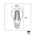 LED Vintage Filament Lamp E27 Globe 11 W 1521 lm 2700 K - 2 LED Vintage Filament Lamp E27 Globe 11 W 1521 lm 2700 K - 2