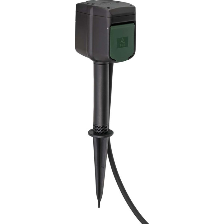 brennenstuhl®Connect prise extérieure intelligente 2 voies / prise extérieure intelligente IP44 avec piquet de terre et plaqu  -