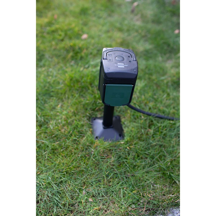 brennenstuhl®Connect prise extérieure intelligente 2 voies / prise extérieure intelligente IP44 avec piquet de terre et plaqu  -