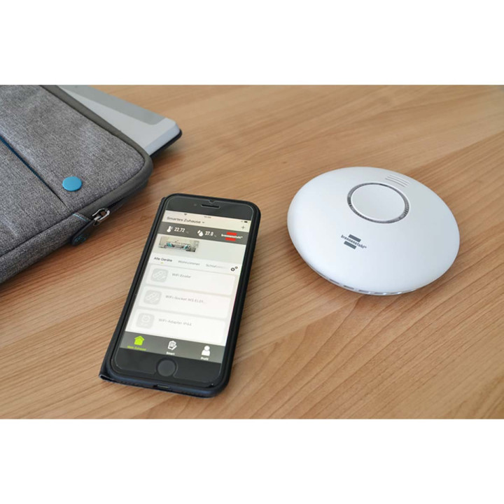brennenstuhl®Connect Détecteurs de fumée et de chaleur intelligents WRHM01 avec notification d'application et signal d'alarme  -
