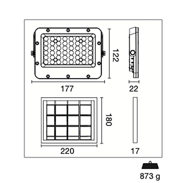 LED Photovoltaic Floodlight SIRIO SOLARE 2.50 W 400 lm 4000 K  - 2