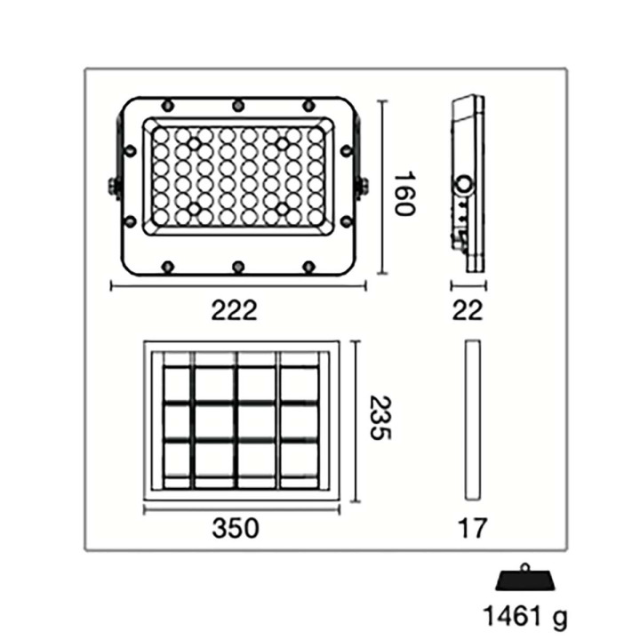 Projecteur escalier aussi solaire 5 et 800 lom 4000 a  - 2