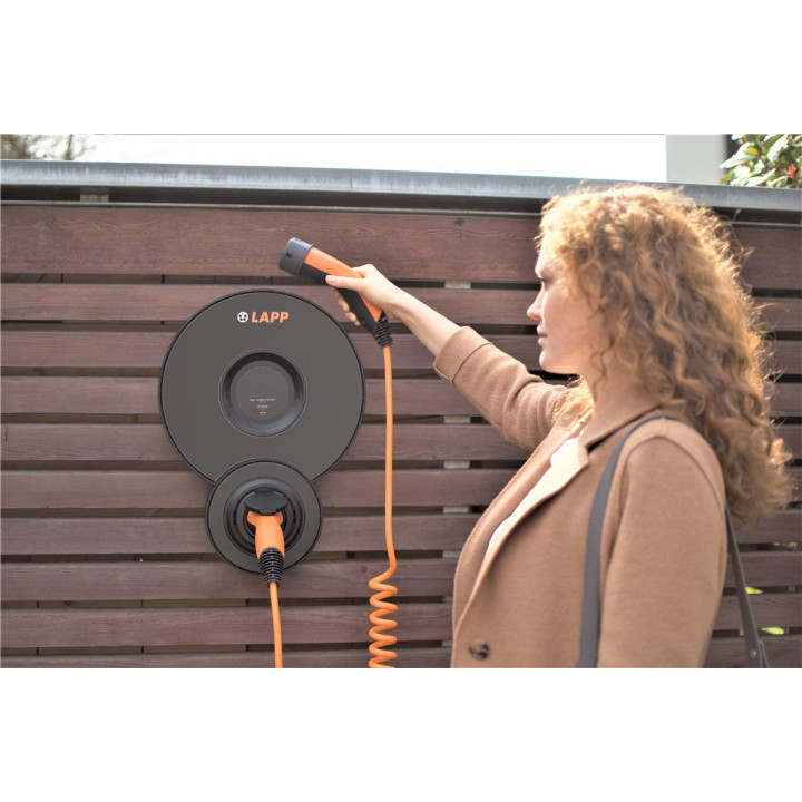 Cable de recharge spiralé Type 2 / 11 kW / 5m