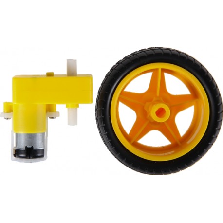 kit roue + motoréducteur coudé double arbre JOY-IT COM-MOTOR04 kit roue + motoréducteur coudé double arbre JOY-IT COM-MOTOR04