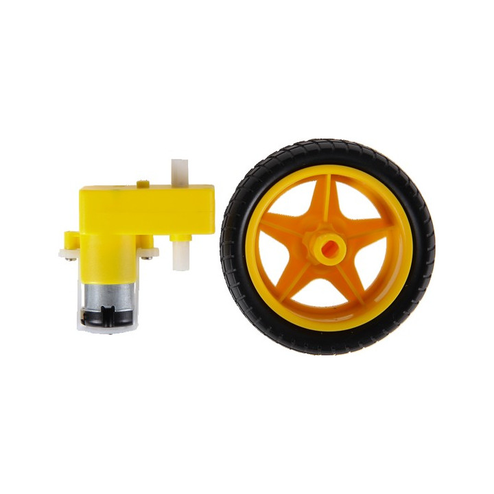 kit roue + motoréducteur coudé double arbre JOY-IT COM-MOTOR04