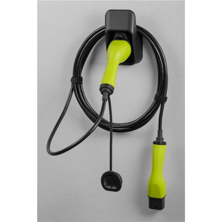 Exemple d'utilisation du support mural pour câble de charge Type 2