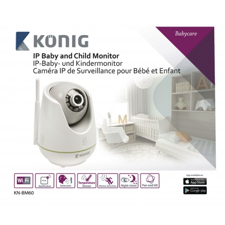 Moniteur de surveillance IP pour bébé Audio / Video 2.4 GHz Blanc/Gris - 5 Moniteur de surveillance IP pour bébé Audio / Video 2.4 GHz Blanc/Gris - 5
