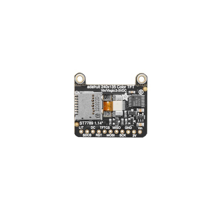 Face arrière du module afficheur TFT couleur 1.14" haute densité Adafruit 4383
