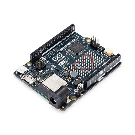 Vue de côté de la carte Arduino UNO R4 WiFi ABX00087
