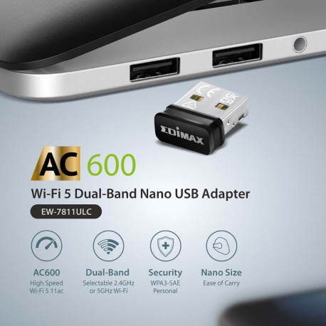 AC600 Dual-Band Wi-Fi 5 Nano USB Adapter - 3 AC600 Dual-Band Wi-Fi 5 Nano USB Adapter - 3