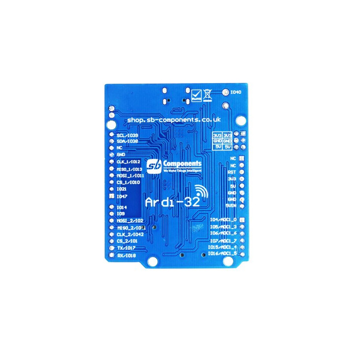 Face arrière de la carte Ardi32 avec ESP32-S3-WROOM-1