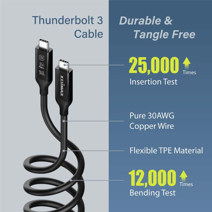 USB4/Thunderbolt3 Cable, 40G, 1meter, Type C to Type C  - 5