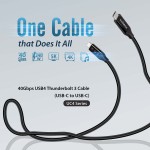 USB4/Thunderbolt3 Cable, 40G, 2 meter, Type C to Type C - 4