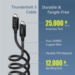 USB4/Thunderbolt3 Cable, 40G, 2 meter, Type C to Type C - 5