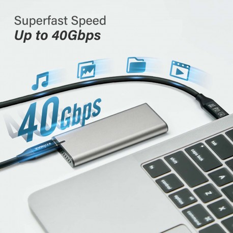 USB4/Thunderbolt3 Cable, 40G, 2 meter, Type C to Type C - 6