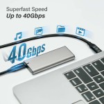 USB4/Thunderbolt3 Cable, 40G, 2 meter, Type C to Type C - 6