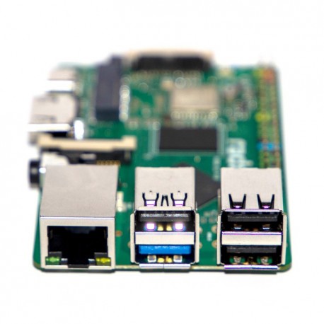 Vue de face de la platine Radxa ROCK 3 Model C - 2 GB Vue de face de la platine Radxa ROCK 3 Model C - 2 GB