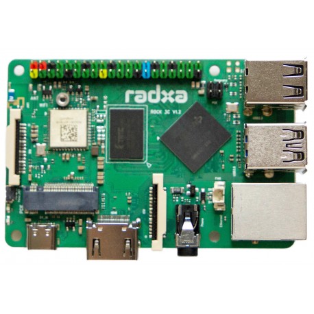 Vue de dessus de la platine Radxa ROCK 3 Model C - 2 GB Vue de dessus de la platine Radxa ROCK 3 Model C - 2 GB