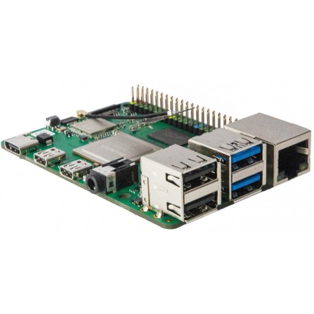 Vue de côté de la platine Radxa Rock 4 Modèle C+ 4 GB Vue de côté de la platine Radxa Rock 4 Modèle C+ 4 GB