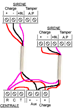 Comment câbler une sirène sur une alarme filaire ?