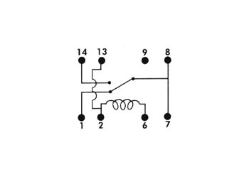 Relais REED - 1 x RT / 24Vcc