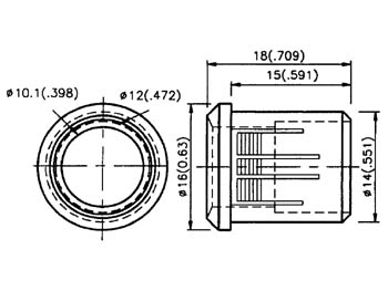 Dimensions du support pour led 10 mm