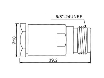 Connecteur N femelle "twist-on" (RG213/U)