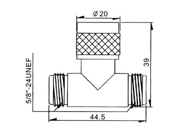 Adaptateur N mâle - 2x N femelles