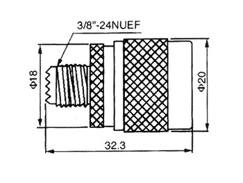 Adaptateur mini PL femelle - N mâle