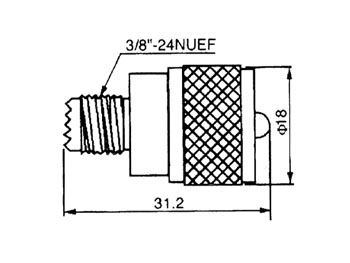 Adaptateur mini PL femelle - PL mâle