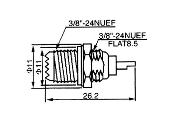 Connecteur mini PL femelle pour châssis