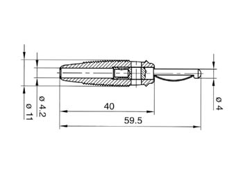 Fiche banane 4 mm à souder - vert