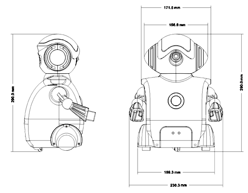 Dimensions de la base robotique