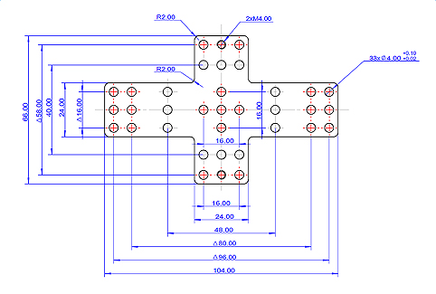 Dimensions de la plaque MAK61414