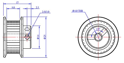 Dimensions de la poulie