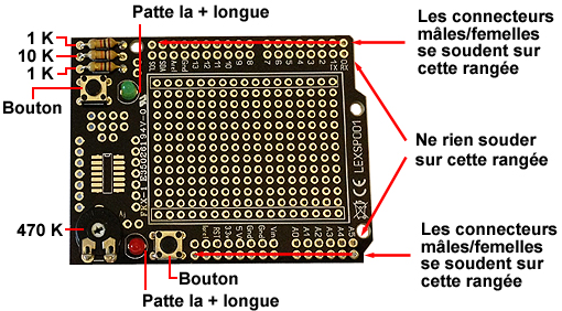 Assemblage du kit shield prototypage