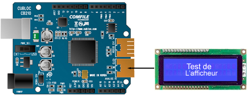 Test de l'afficheur avec le CB210