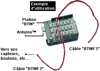Exemple d'utilisation du kit shield "BTW"