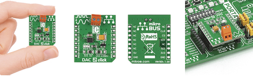 Détaile du module convertisseur DAC2 Click