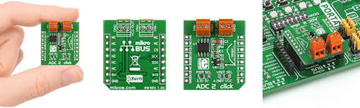 Vue détaillée sdu module ADC 2 click