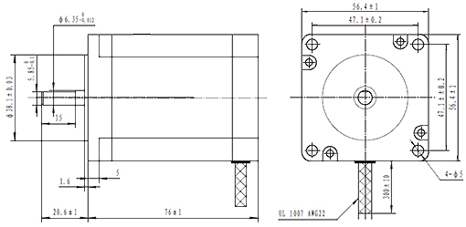 moteur pas à pas NEMA-FLAT02 extra plat pour robotique