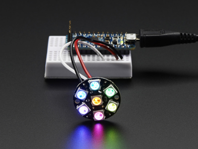 Exemple d'utilisation du module 7 leds Neopixel Jewel 7