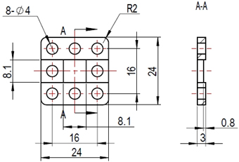 Dimensions de la pièce