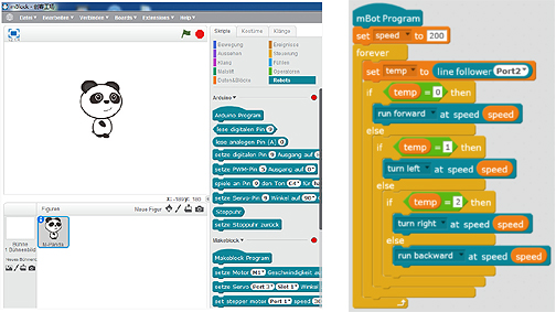 mBot programmable en Scratch