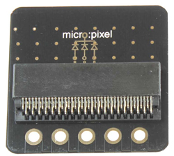 Détail arrière de la platine micro:pixel pour micro:bit