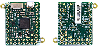 Platine Pyboard (dessus / dessous)