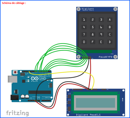 Raccordement du module à l'arduino™