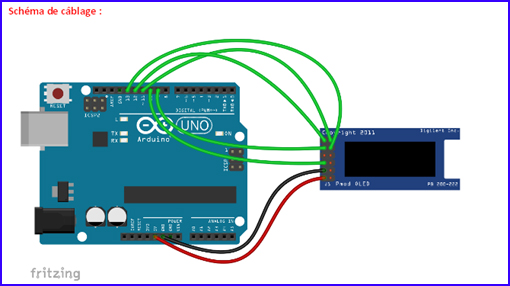 Raccordement du module à l'arduino™