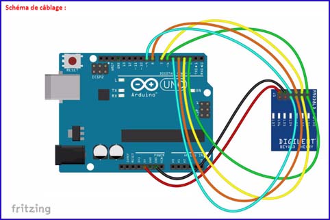 Raccordement du module à l'arduino™