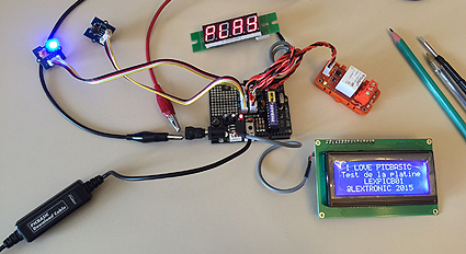 Mise en oeuvre du test de la platine pour PICBASIC-3B